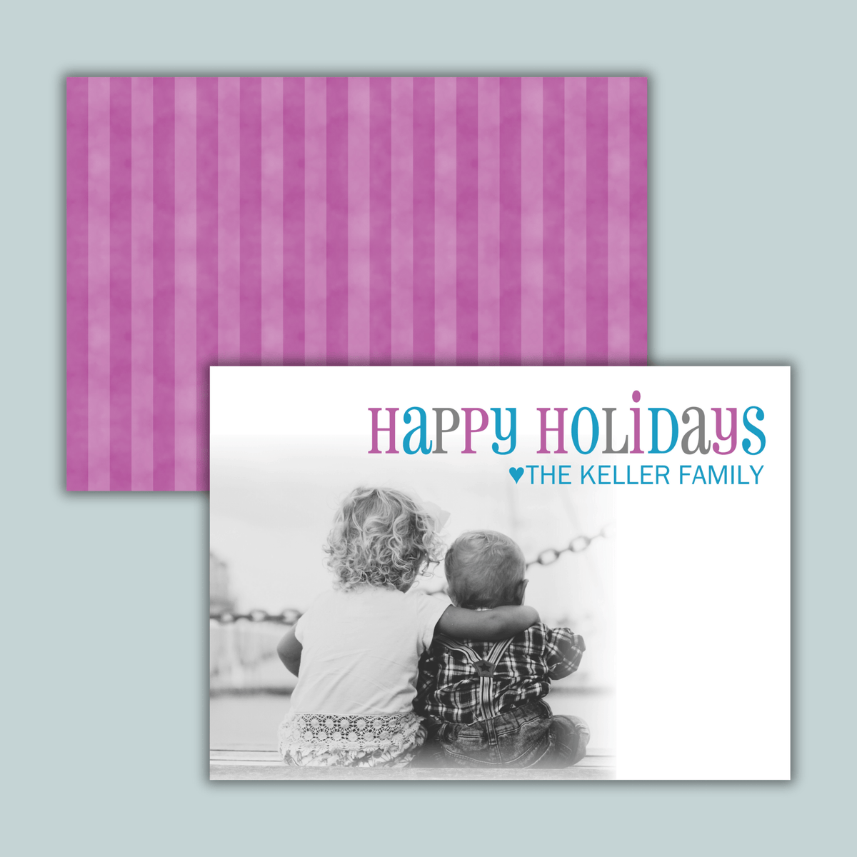 Simply Holiday - Personalized Photo Card - The Note House