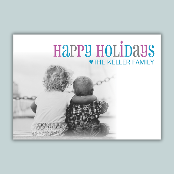 Simply Holiday - Personalized Photo Card - The Note House