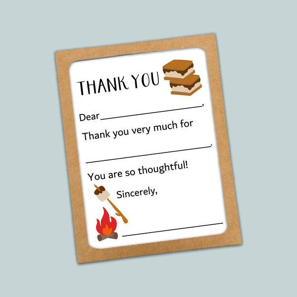 S'mores - Fill - in Thank You Cards - The Note House