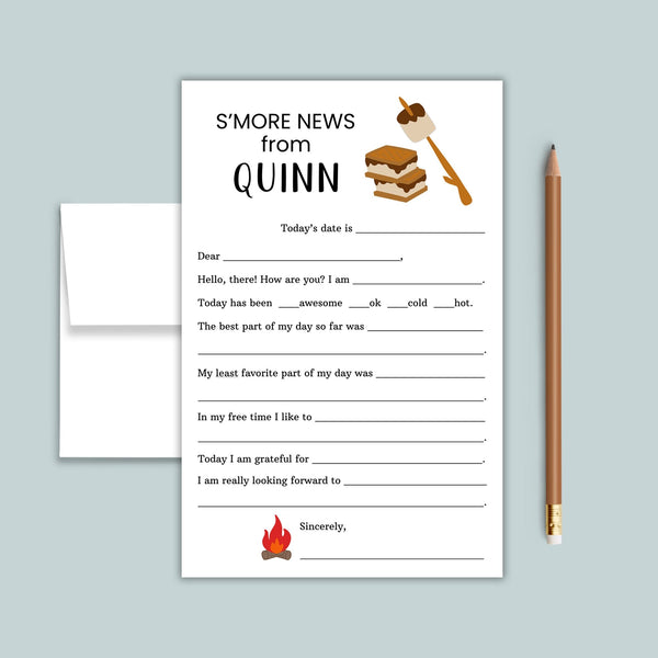 S'mores - Personalized Fill - in Letter Template - The Note House
