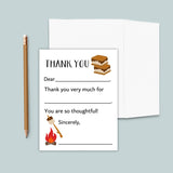 S'mores - Personalized Fill - in - the - Blank Thank You Cards - The Note House