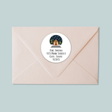 Snow Globe - Round Address Label - The Note House