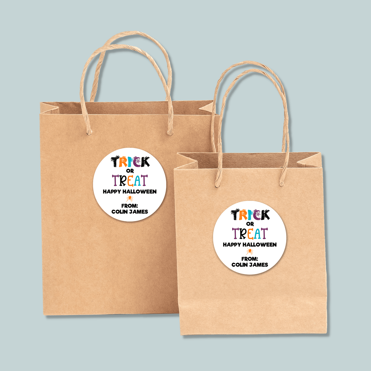 Spider Web - Personalized Round Gift Sticker - The Note House