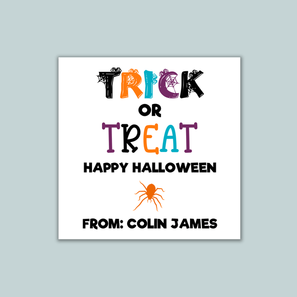 Spider Web - Personalized Square Gift Sticker - The Note House