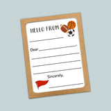 Sports - Lined Note Cards - The Note House