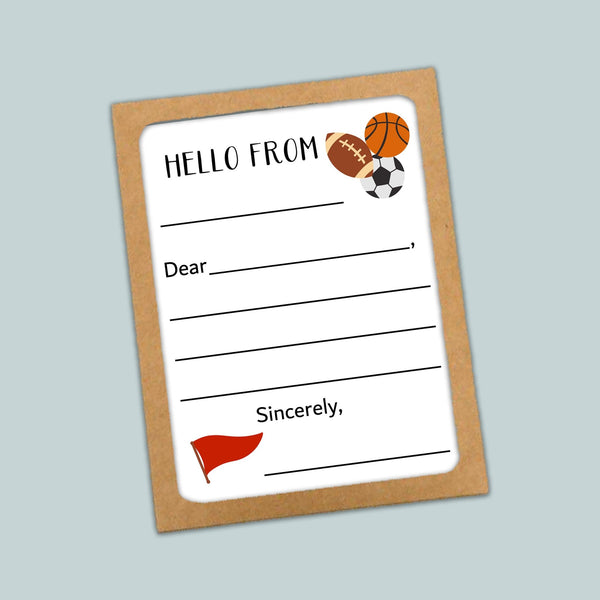Sports - Lined Note Cards - The Note House