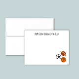 Sports - Personalized Flat Note Card - The Note House