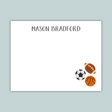 Sports - Personalized Flat Note Card - The Note House