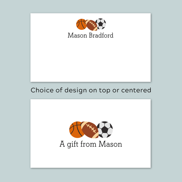 Sports - Personalized Gift Enclosure - The Note House