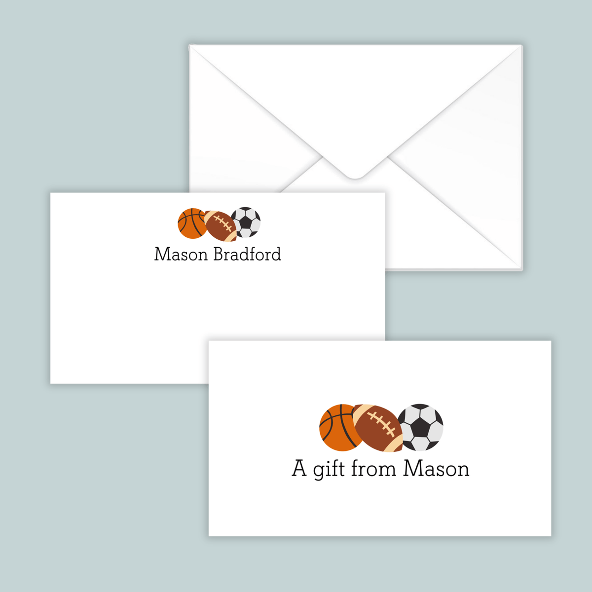 Sports - Personalized Gift Enclosure - The Note House
