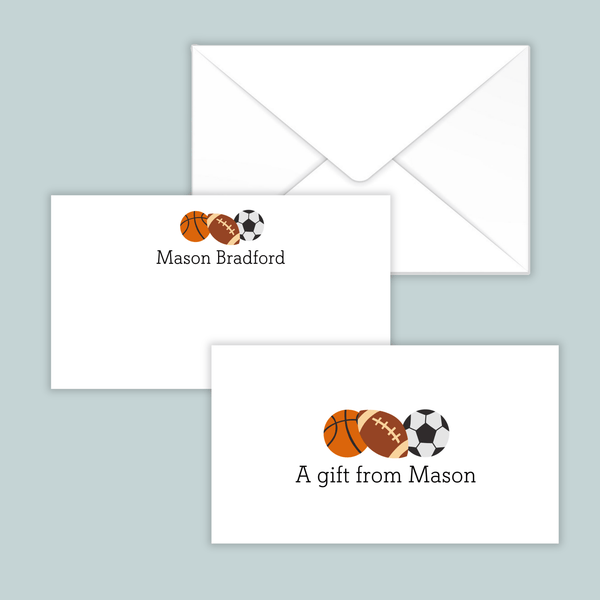 Sports - Personalized Gift Enclosure - The Note House