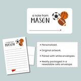 Sports - Personalized Lined Letter Template - The Note House