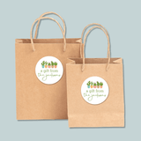 Succulents - Personalized Round Gift Sticker - The Note House