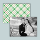 Tartan Plaid Christmas - Personalized Photo Card - The Note House