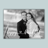 Tartan Plaid Hanukkah - Personalized Photo Card - The Note House
