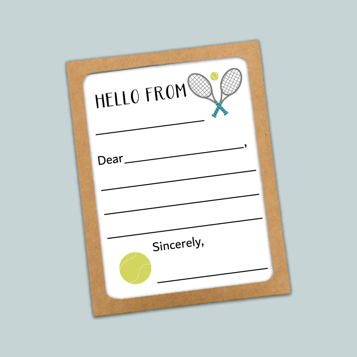 Tennis - Lined Note Cards - The Note House