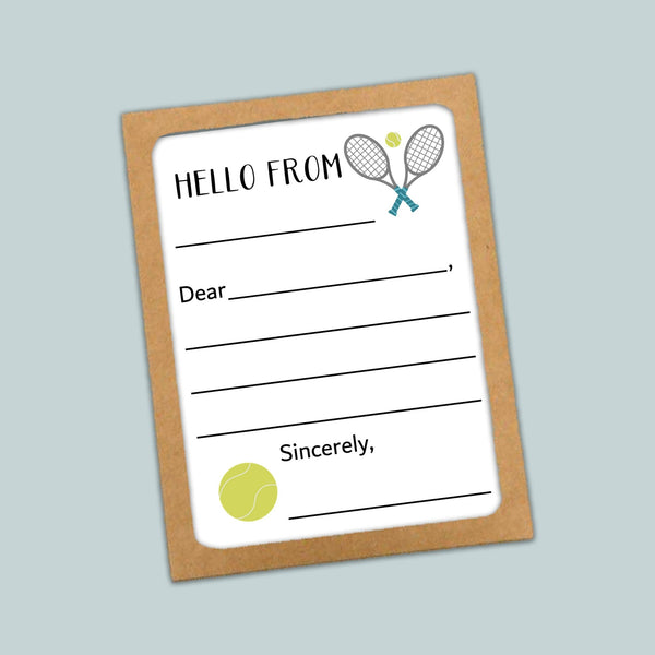 Tennis - Lined Note Cards - The Note House