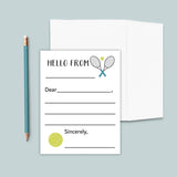 Tennis - Lined Note Cards - The Note House