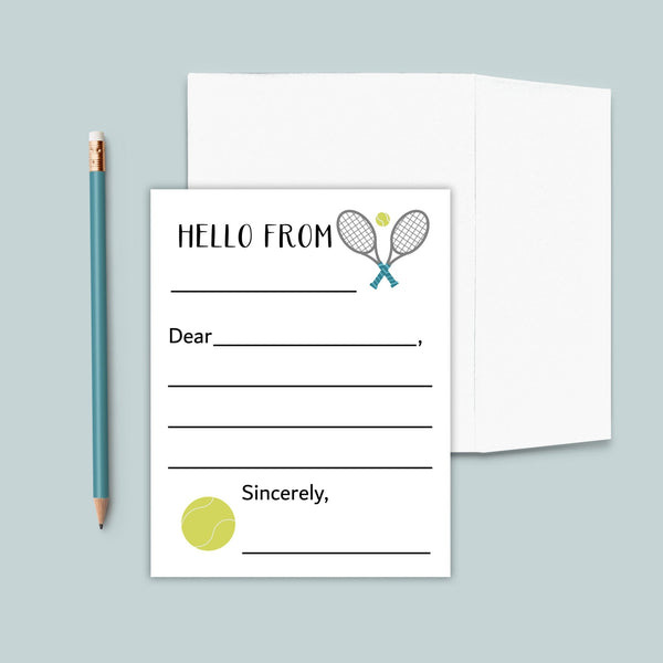 Tennis - Lined Note Cards - The Note House