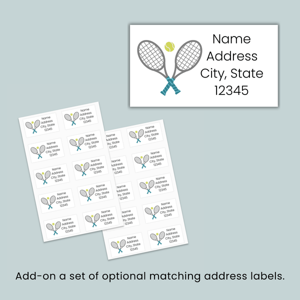 Tennis - Personalized Fill - in Letter Template - The Note House