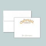 Thankful - Personalized Flat Note Card - The Note House