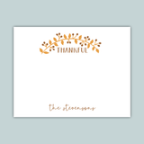 Thankful - Personalized Flat Note Card - The Note House