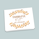 Thankful - Personalized Folded Note Card - The Note House