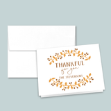 Thankful - Personalized Folded Note Card - The Note House