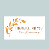 Thankful - Personalized Gift Enclosure - The Note House