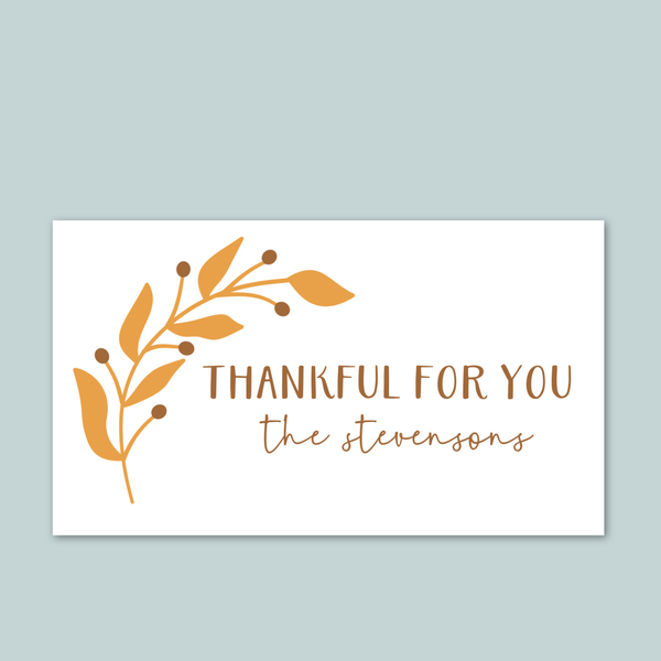 Thankful - Personalized Gift Enclosure - The Note House