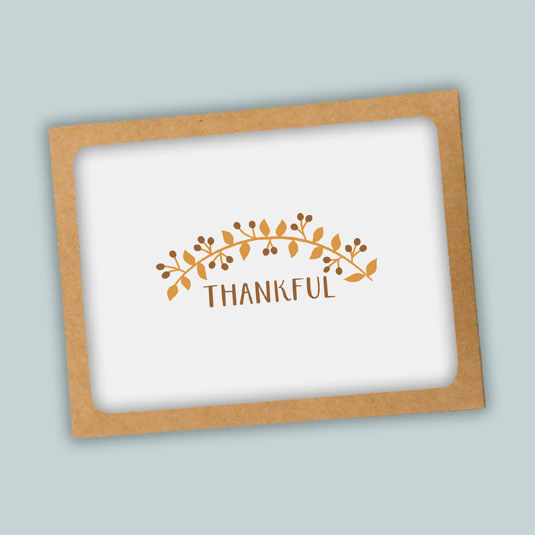 Thankful - Folded Note Card