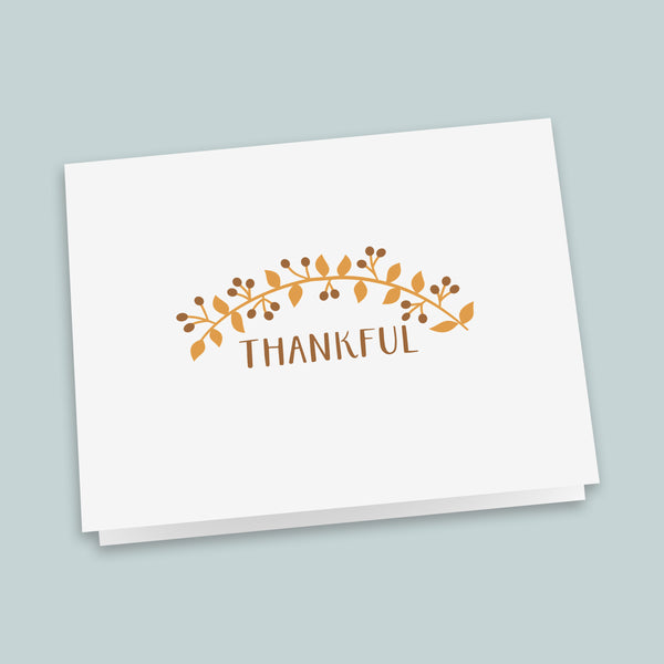 Thankful - Folded Note Card
