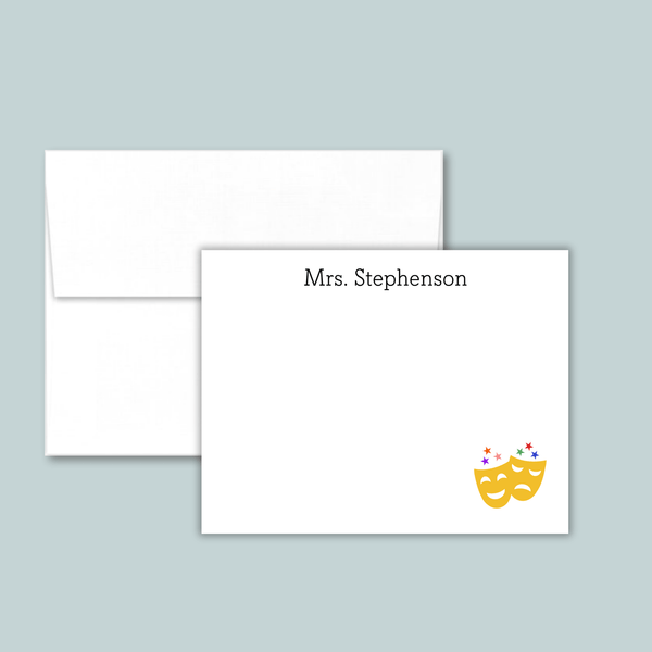 Theater - Personalized Flat Note Card - The Note House
