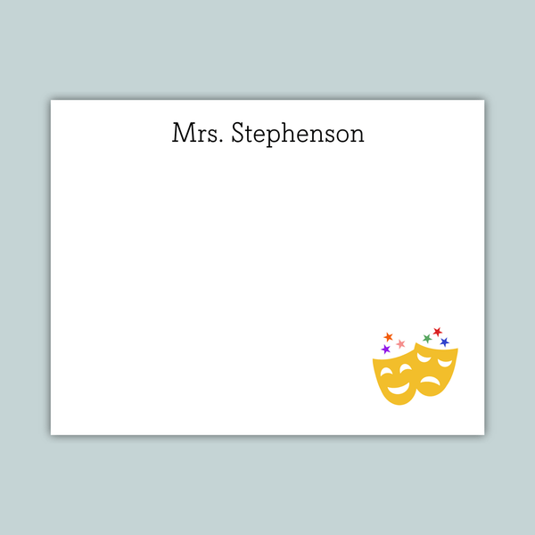 Theater - Personalized Flat Note Card - The Note House