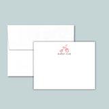 Tricycle - Personalized Flat Note Card - The Note House