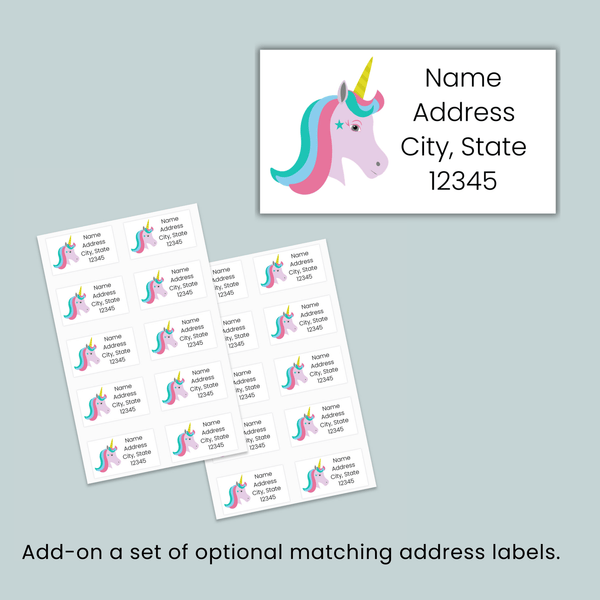 Unicorn - Personalized Fill - in Letter Template - The Note House