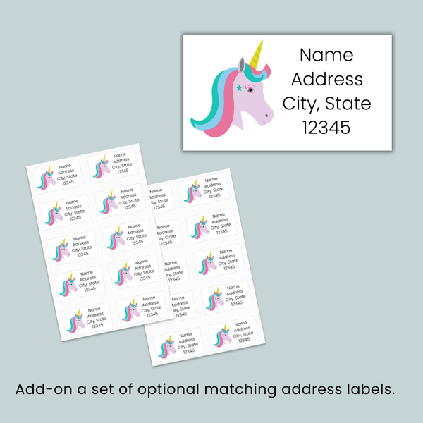 Unicorn - Personalized Lined Letter Template