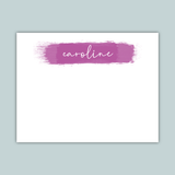 Watercolor Splash - Personalized Flat Note Card - The Note House