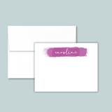 Watercolor Splash - Personalized Flat Note Card - The Note House