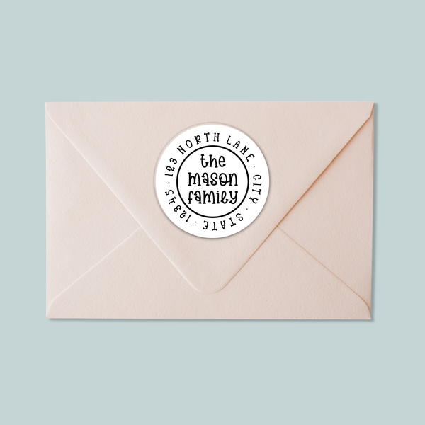 Simple Whimsy - Round Address Label