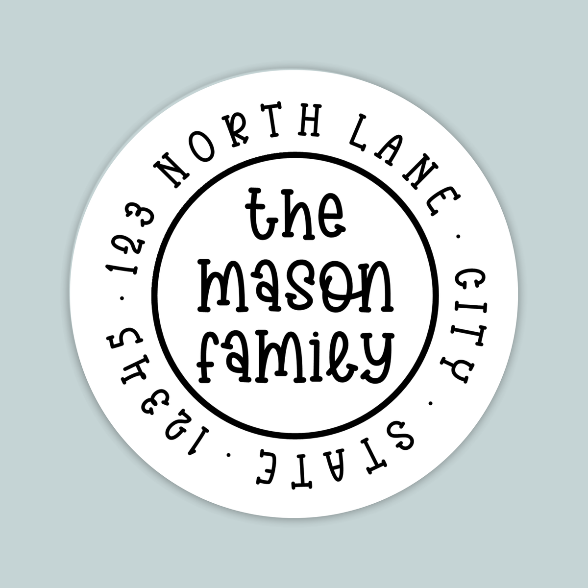 Simple Whimsy - Round Address Label