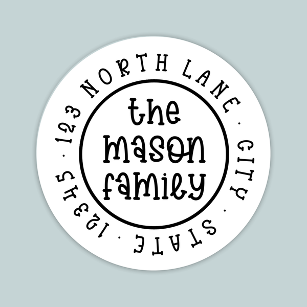 Simple Whimsy - Round Address Label