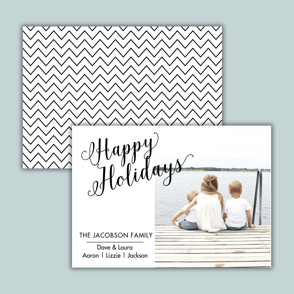 Zigzag - Personalized Photo Card - The Note House