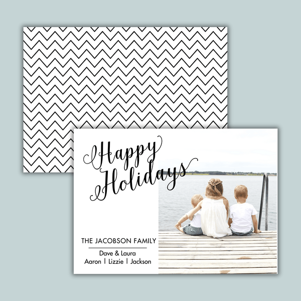 Zigzag - Personalized Photo Card - The Note House