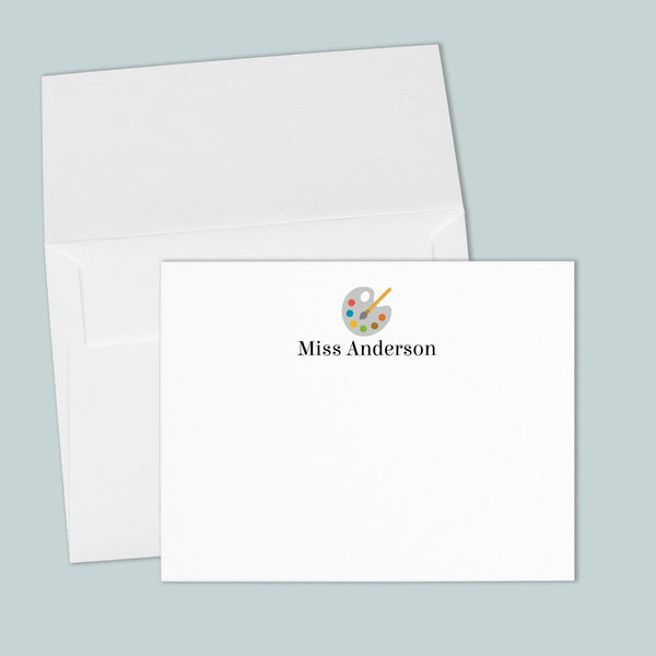 Art Teacher - Personalized Flat Note Card - The Note House