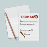 Baseball - Personalized Fill-in-the-Blank Thank You Cards - The Note House