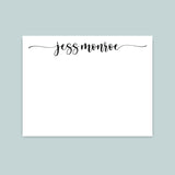 Calligraphy Script - Personalized Flat Note Card - The Note House