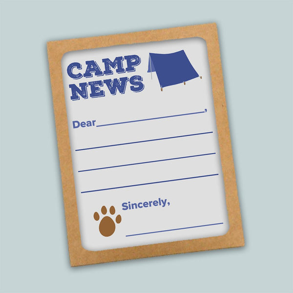 Camp News (Blue) - Lined Camp Notes - The Note House
