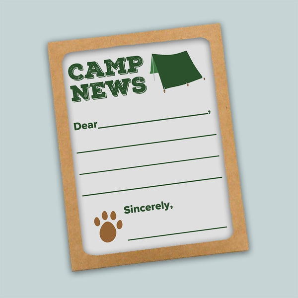 Camp News (Green) - Lined Camp Notes - The Note House