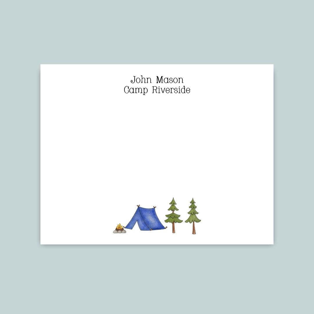 Camp Notes - Personalized Flat Note Card - The Note House